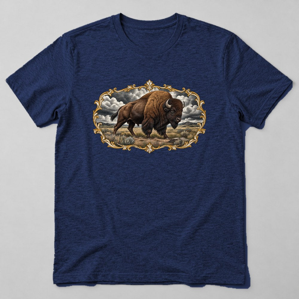 Bison Plains T-Shirt in Navy