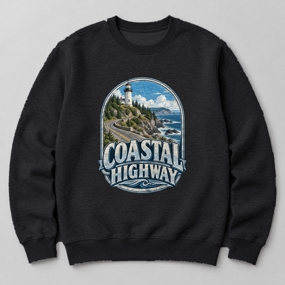 Coastal Highway Sweatshirt in Black