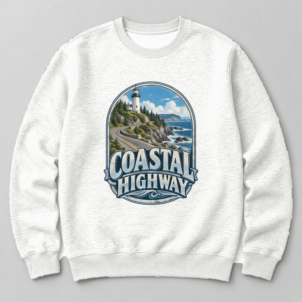 Coastal Highway Sweatshirt in White