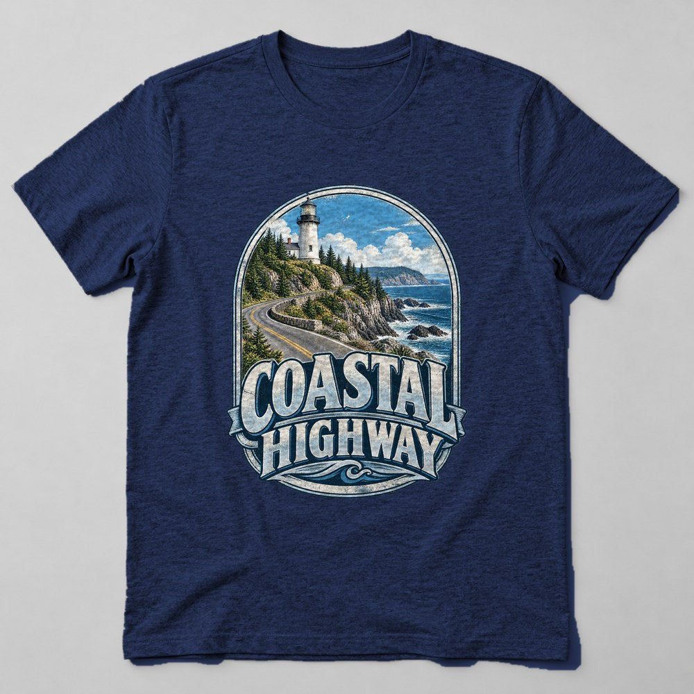 Coastal Highway T-Shirt in Navy