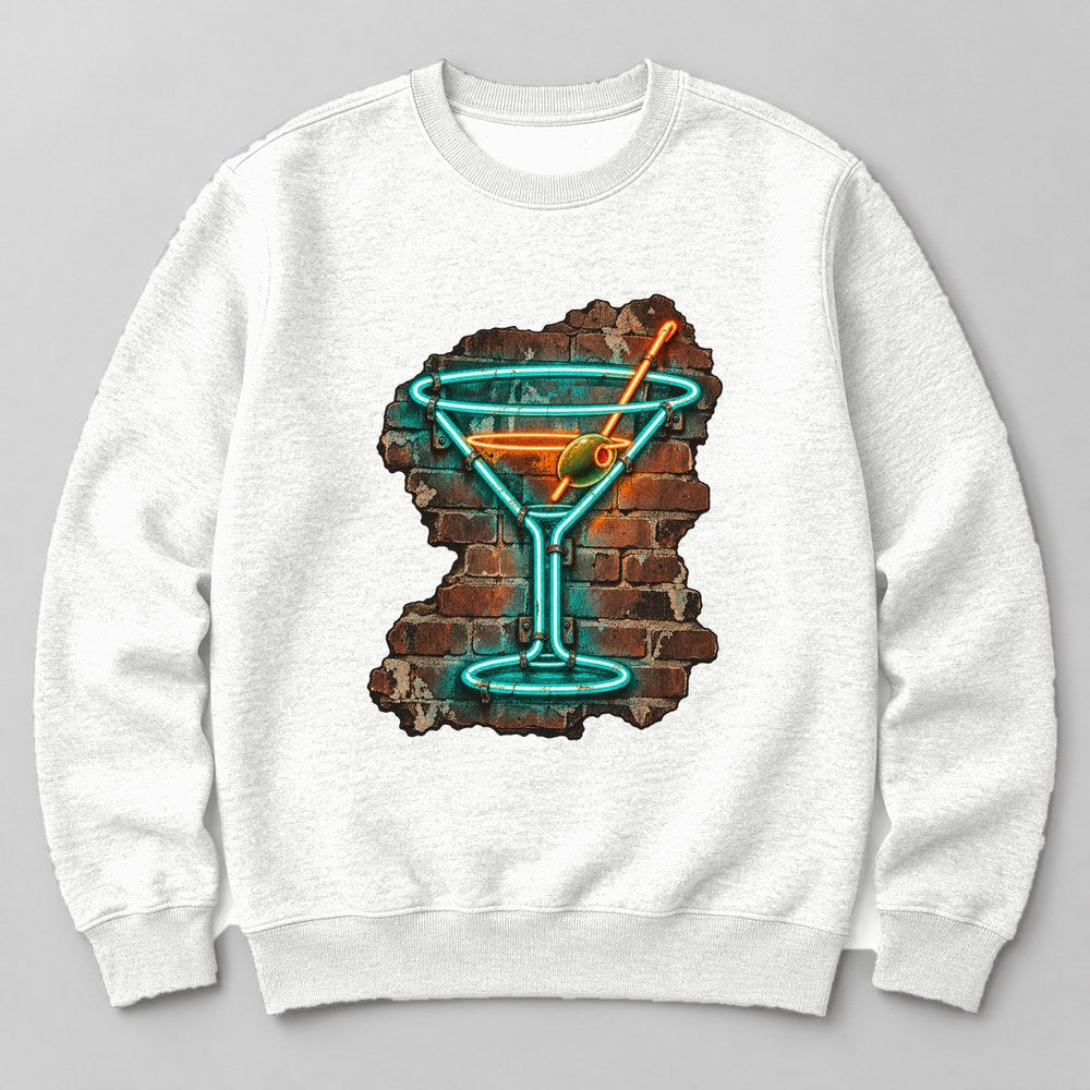 Neon Cocktail Sweatshirt in White