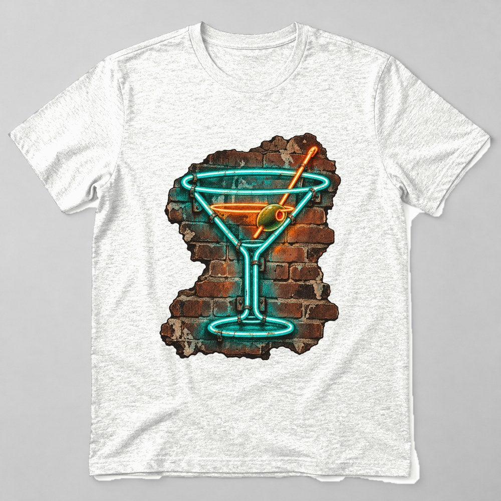 Neon Cocktail T-Shirt in White