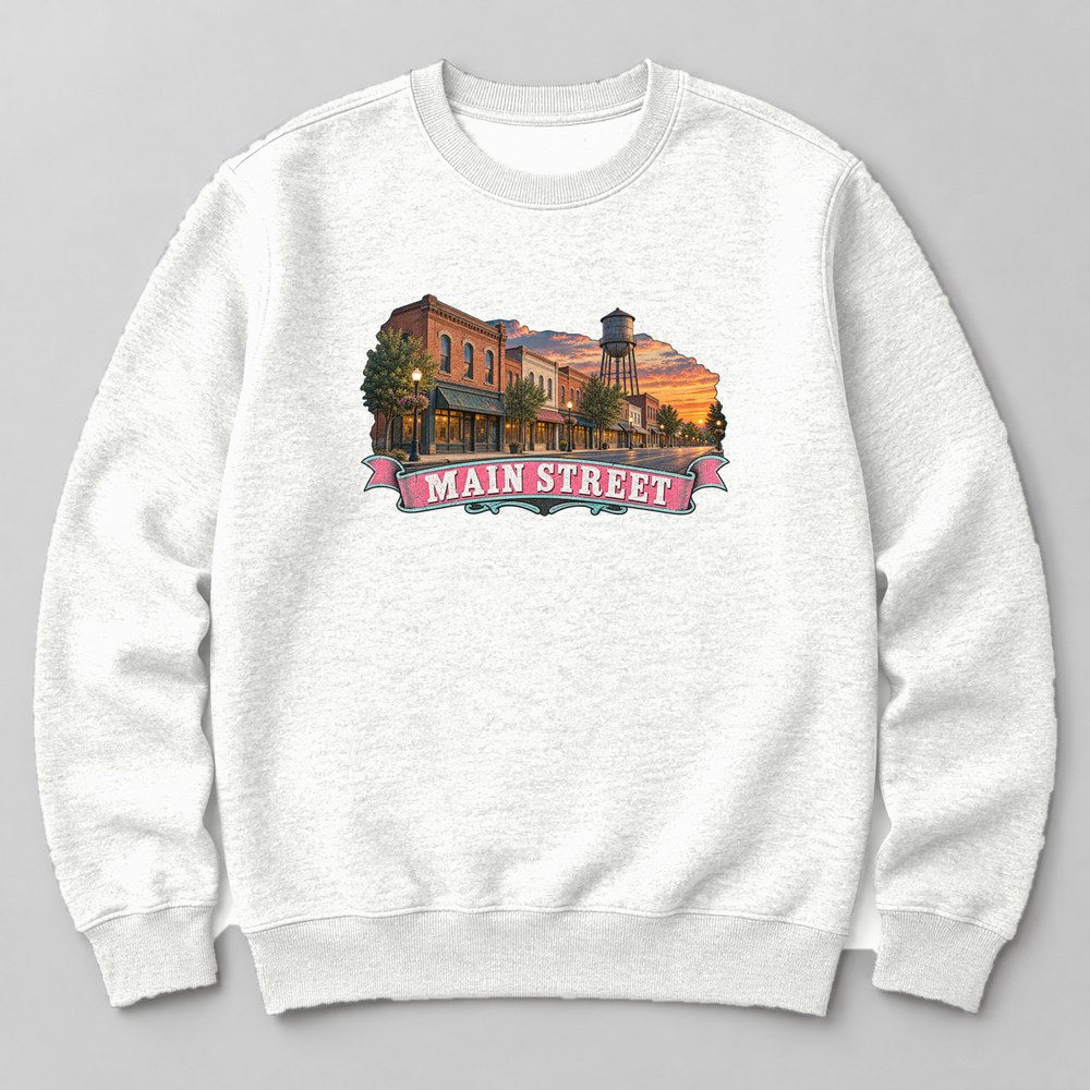Main Street Sweatshirt in White