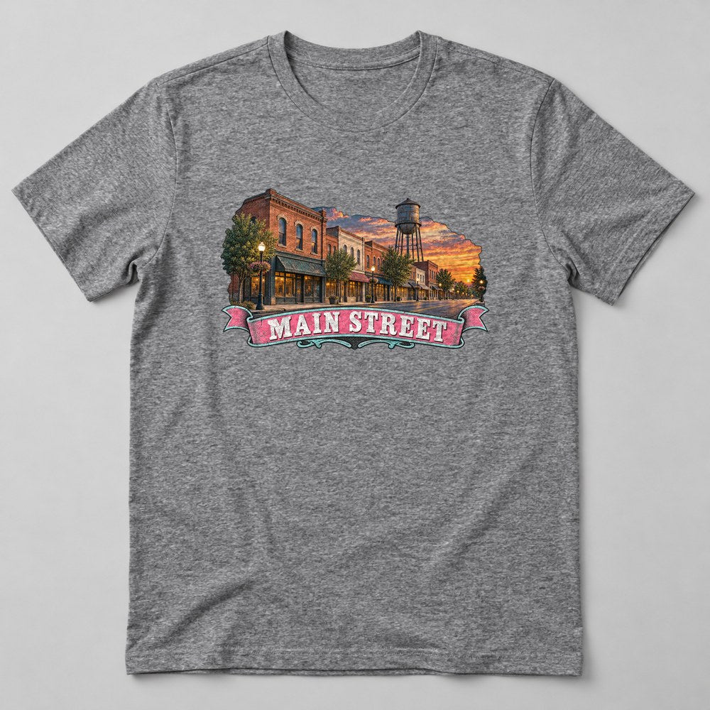Main Street T-Shirt in Heather Grey