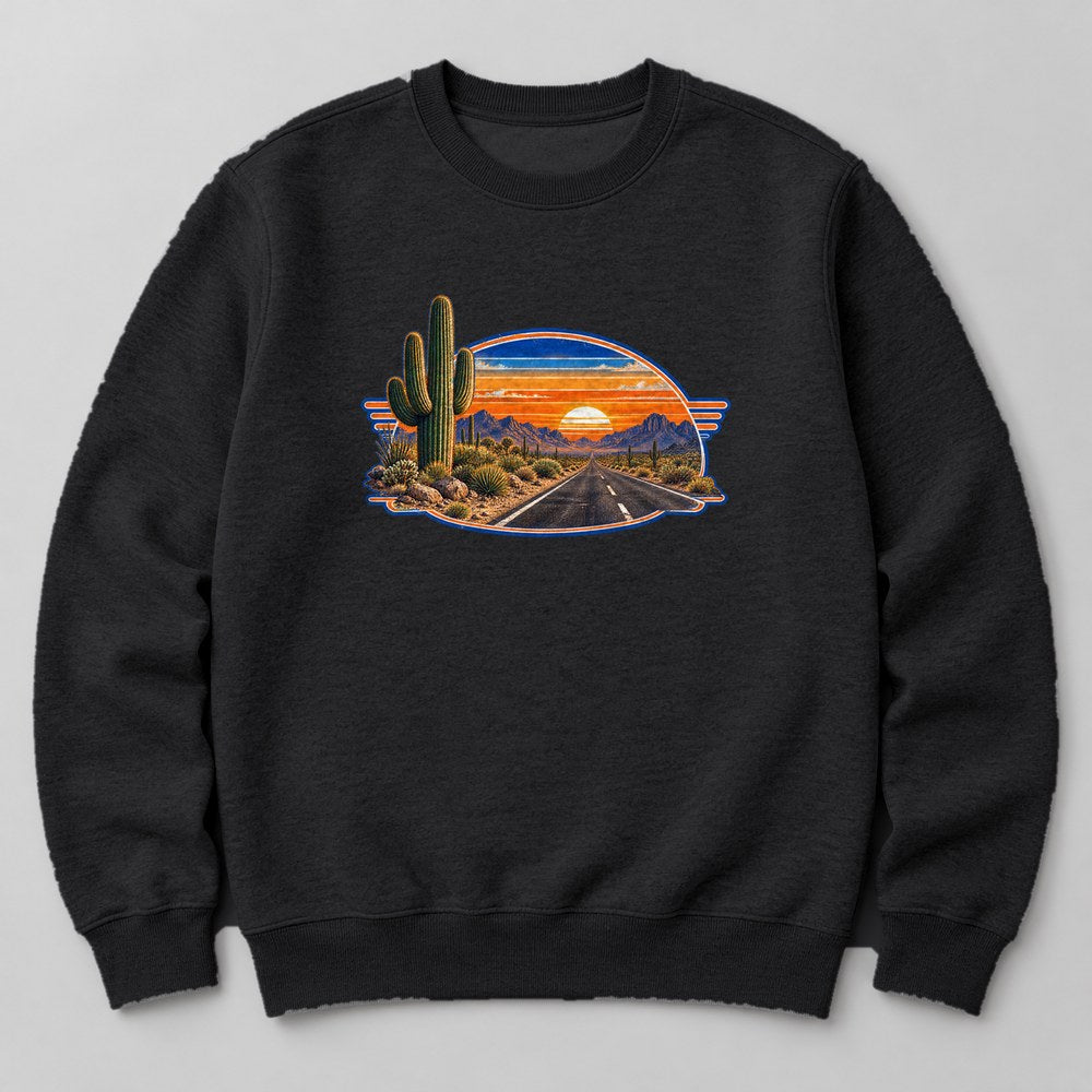 Roadside Cactus Sweatshirt in Black