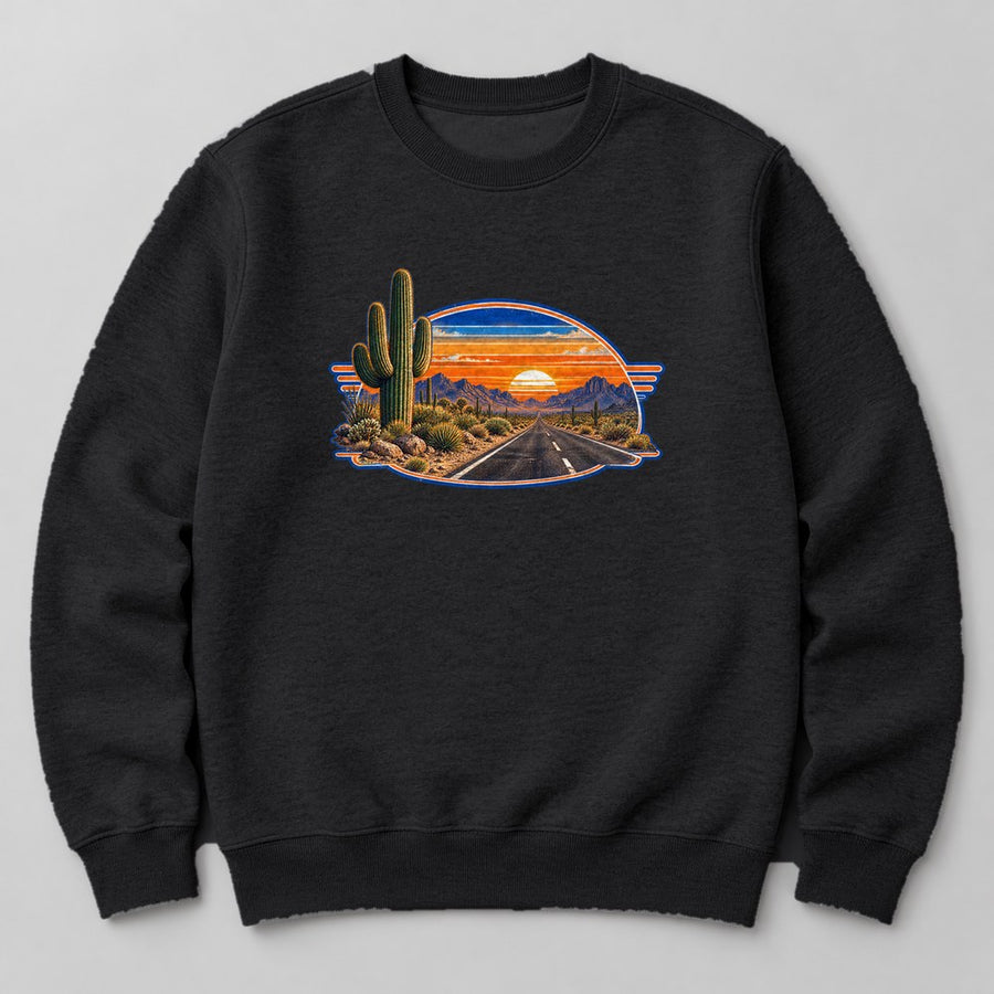 Roadside Cactus Sweatshirt in Black