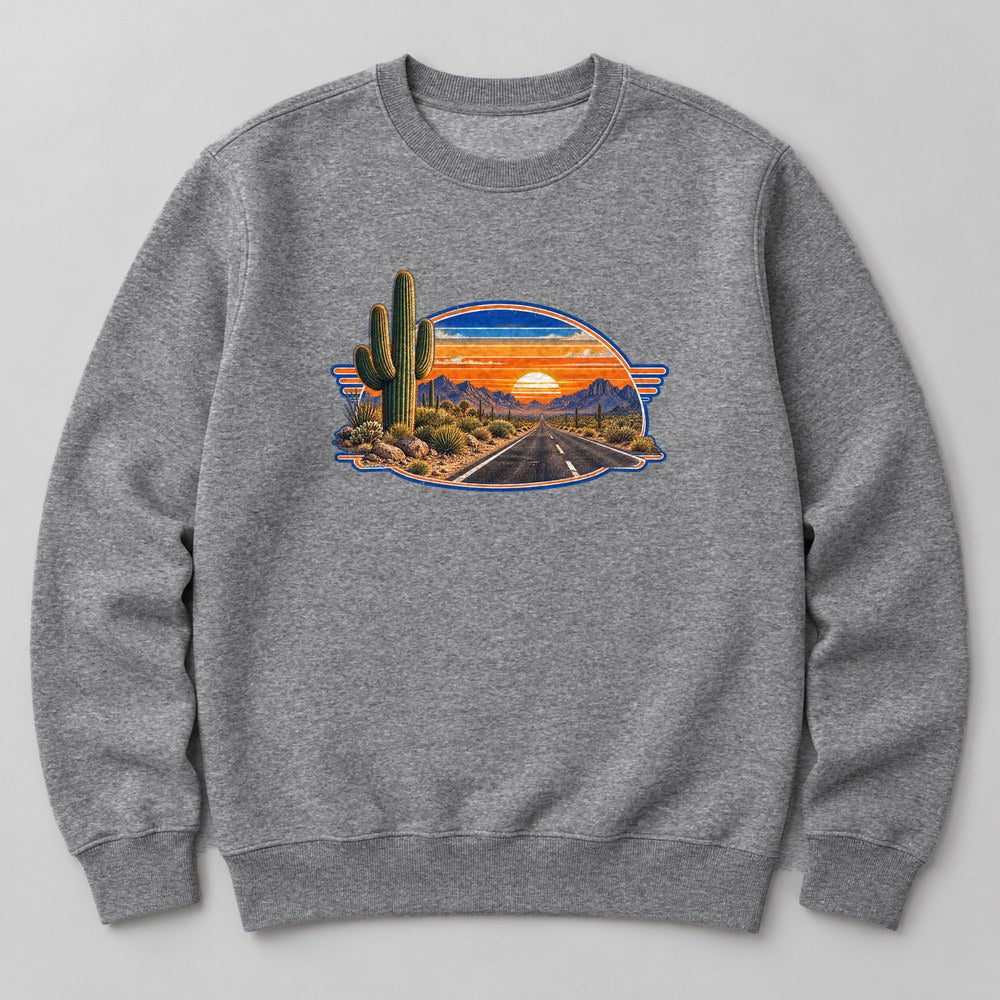 Roadside Cactus Sweatshirt in Heather Grey