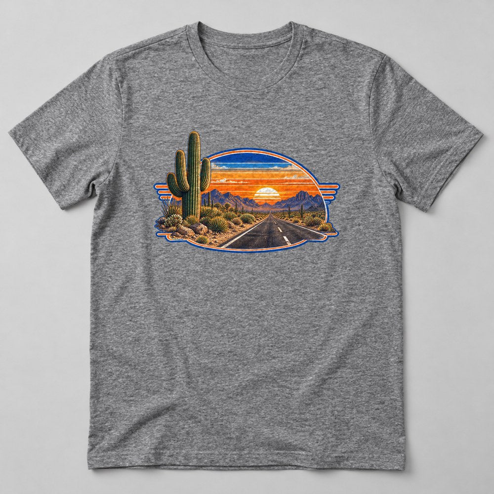 Roadside Cactus T-Shirt in Heather Grey