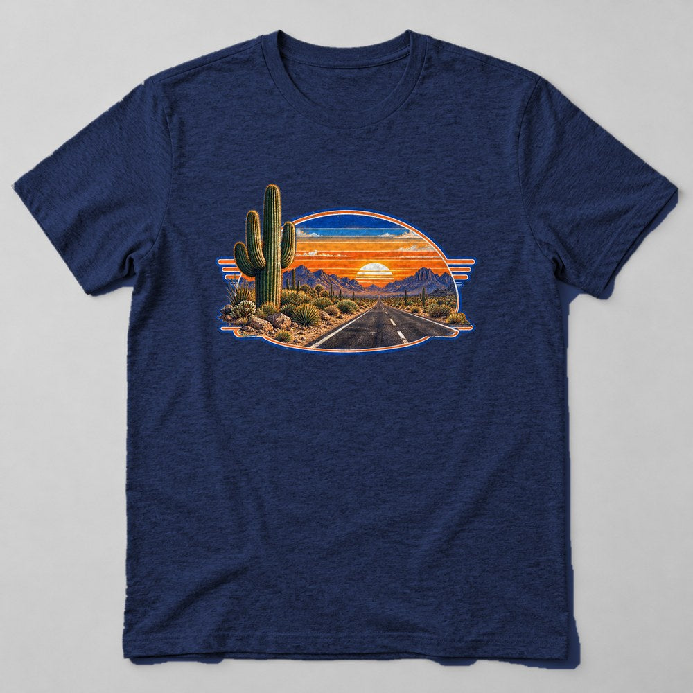 Roadside Cactus T-Shirt in Navy