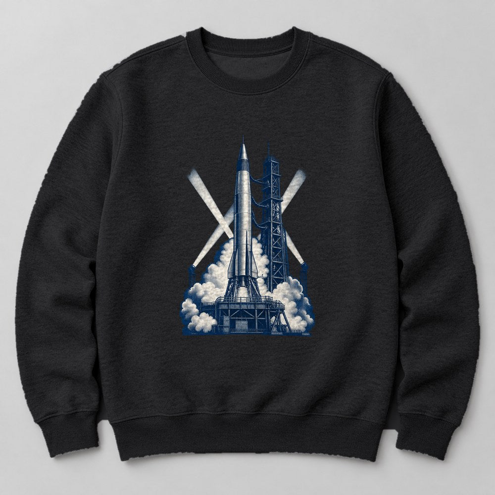 Vintage Rocket Sweatshirt in Black