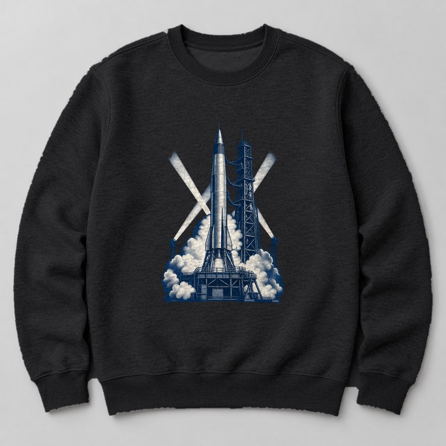 Vintage Rocket Sweatshirt in Black