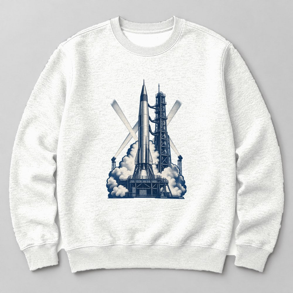 Vintage Rocket Sweatshirt in White