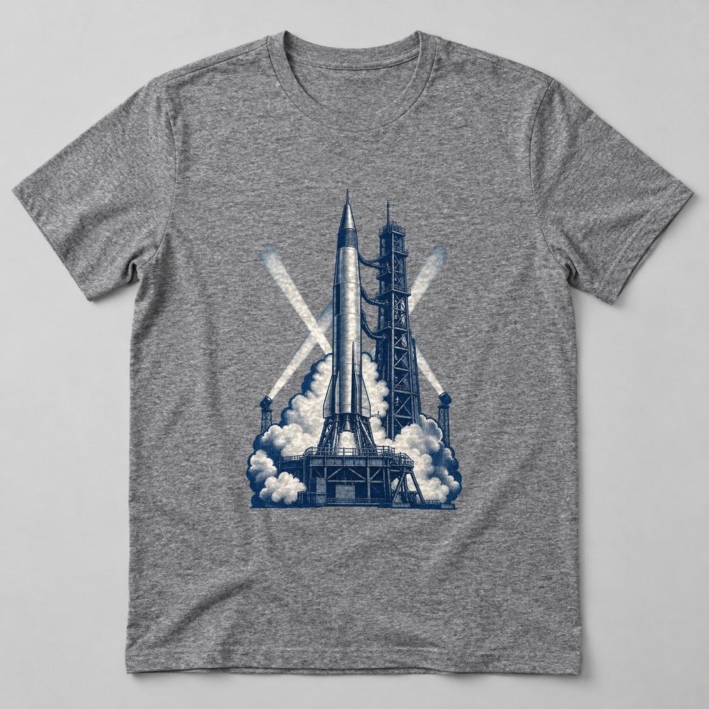 Vintage Rocket T-Shirt in Heather Grey