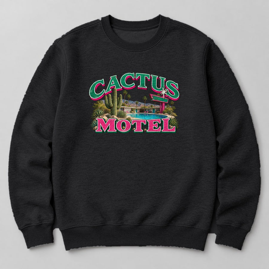 Cactus Motel Sweatshirt in Black