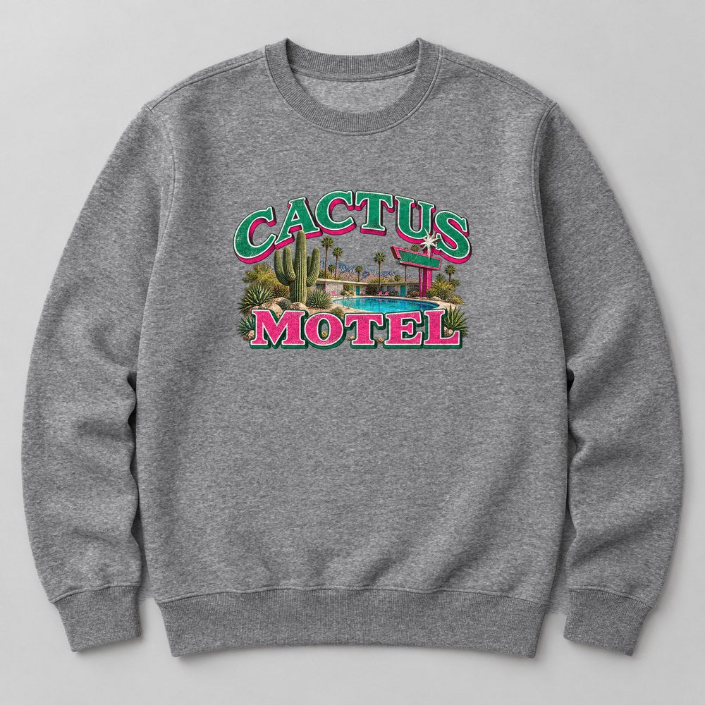 Cactus Motel Sweatshirt in Heather Grey