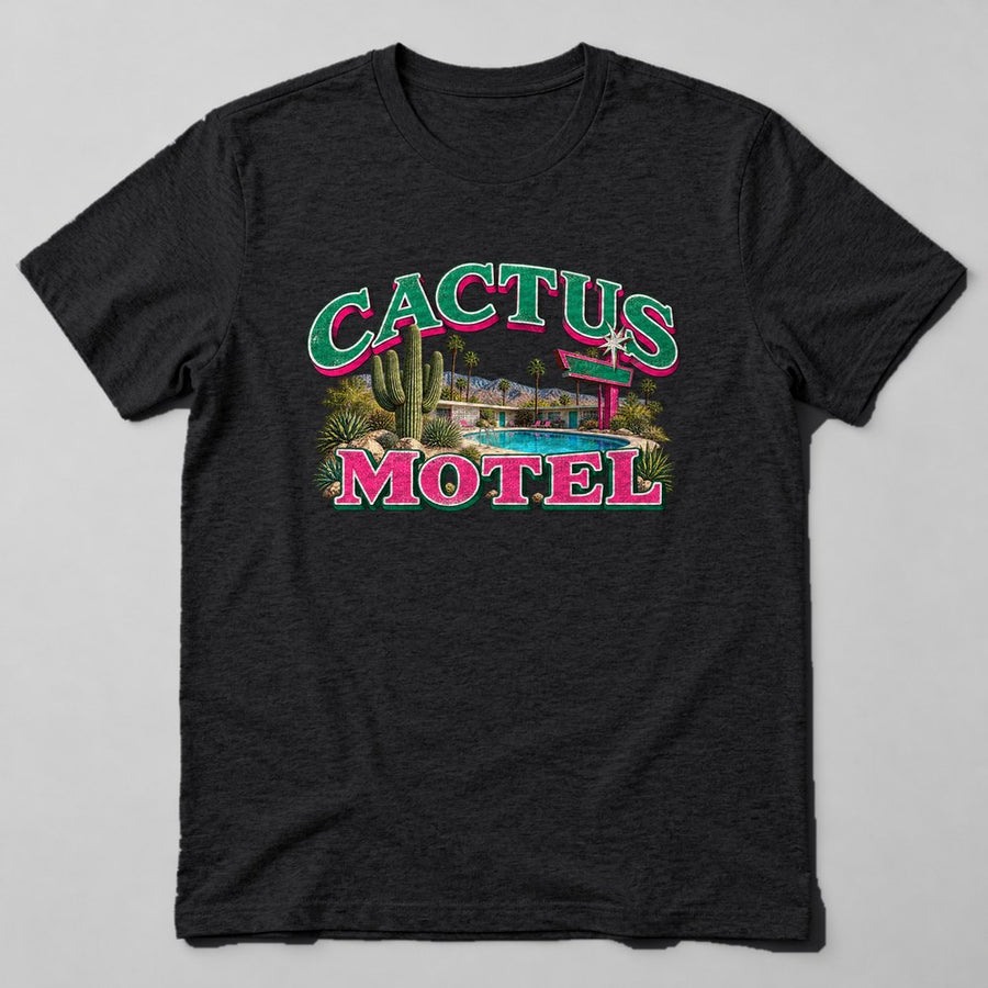Cactus Motel T-Shirt in Black