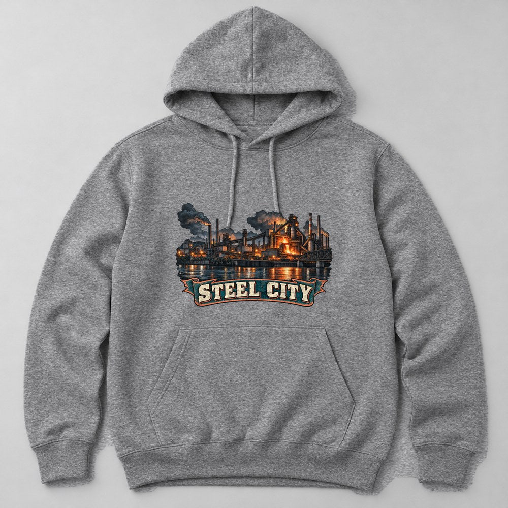 Steel City Hoodie in Heather Grey
