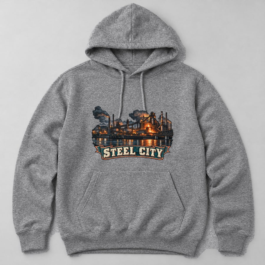 Steel City Hoodie in Heather Grey