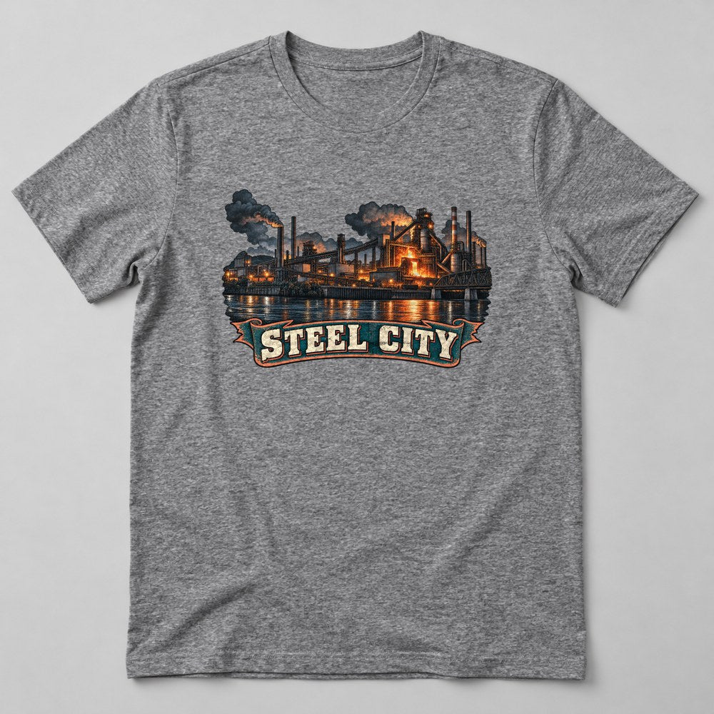 Steel City T-Shirt in Heather Grey