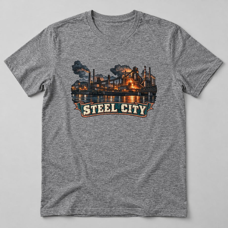 Steel City T-Shirt in Heather Grey