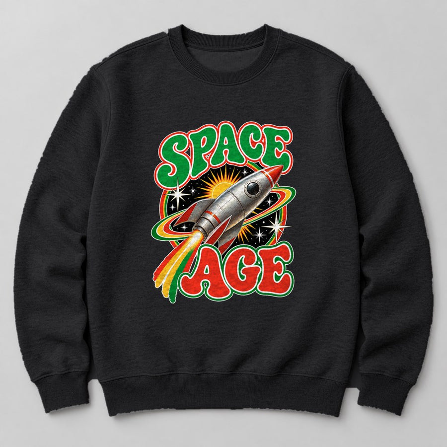 Space Age Sweatshirt in Black