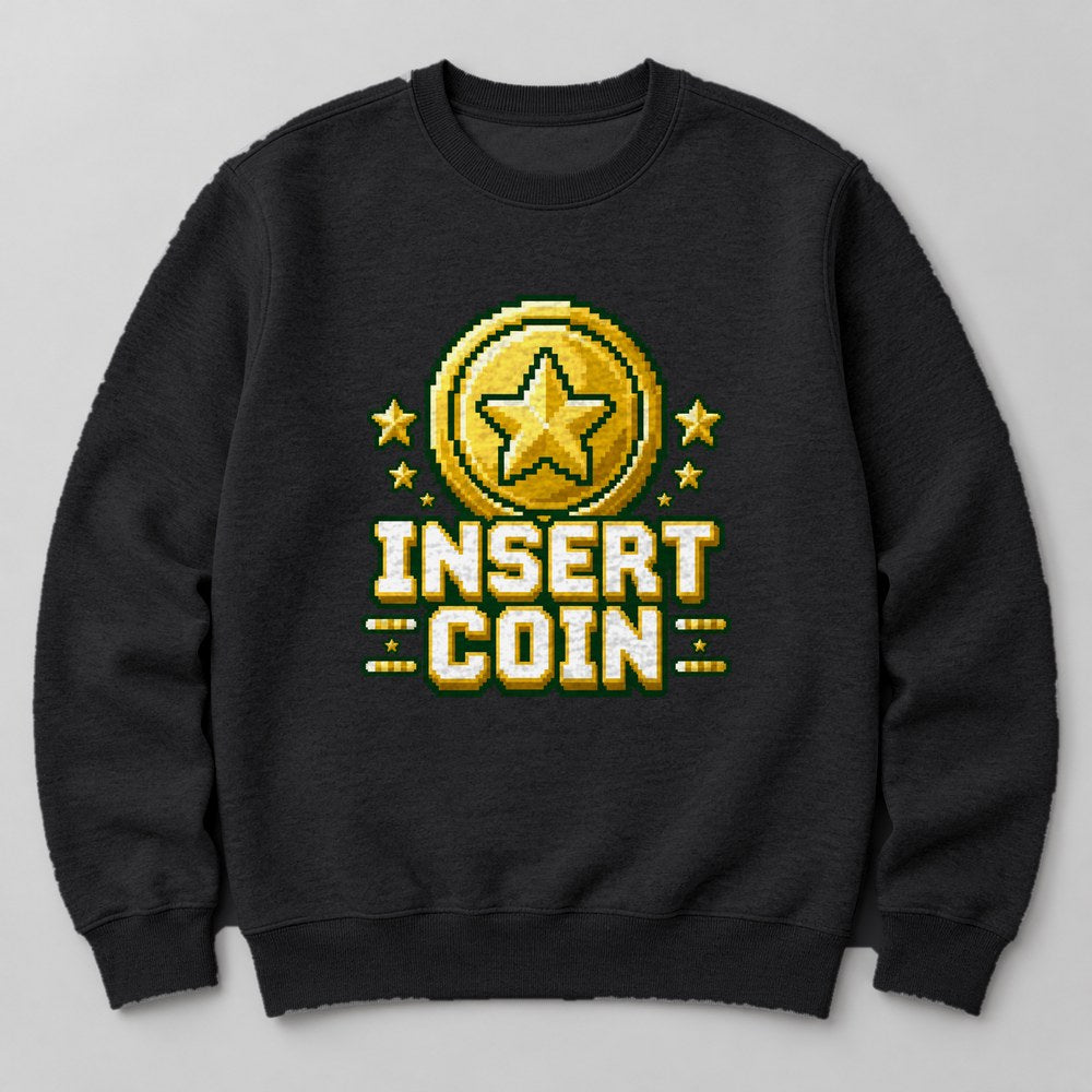 Insert Coin Sweatshirt in Black
