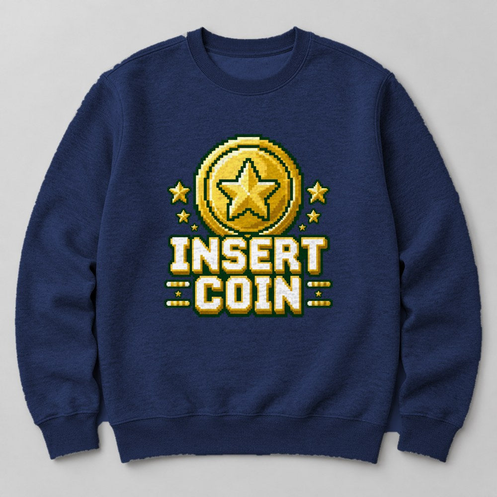 Insert Coin Sweatshirt in Navy