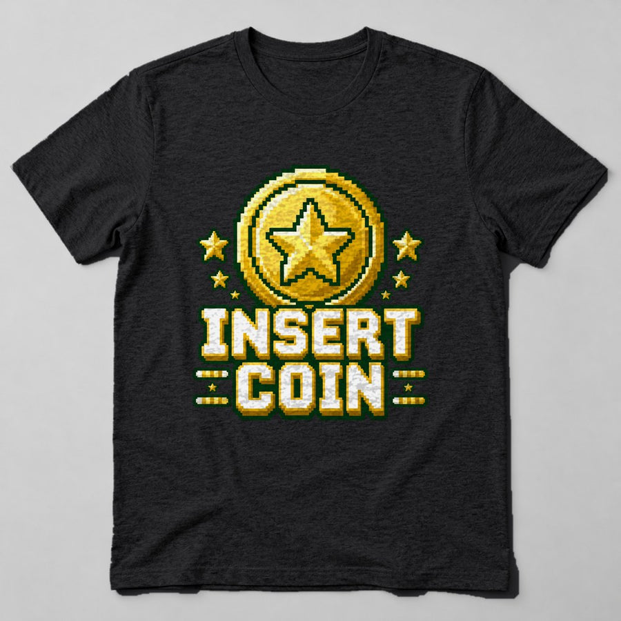 Insert Coin T-Shirt in Black