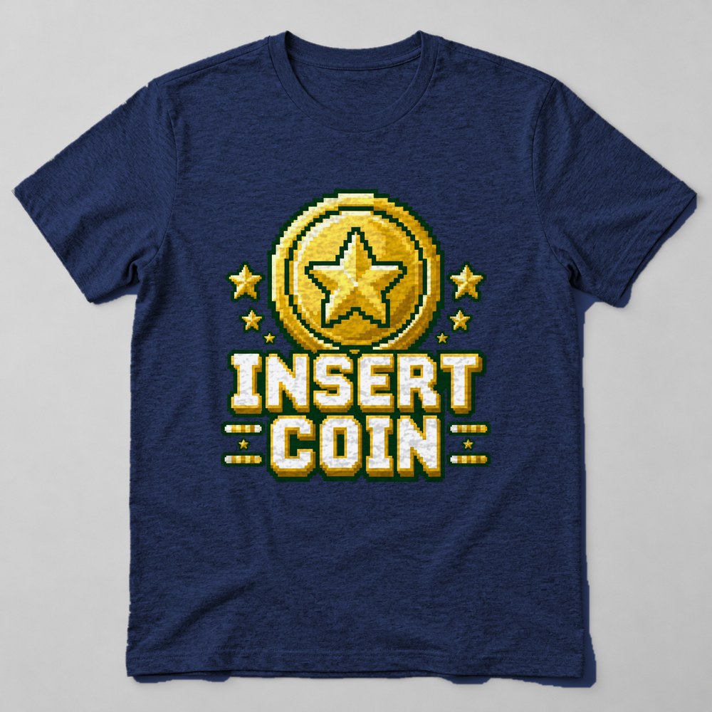 Insert Coin T-Shirt in Navy