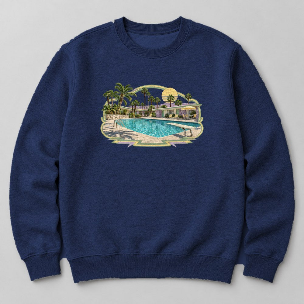 Desert Motel Pool Sweatshirt in Navy