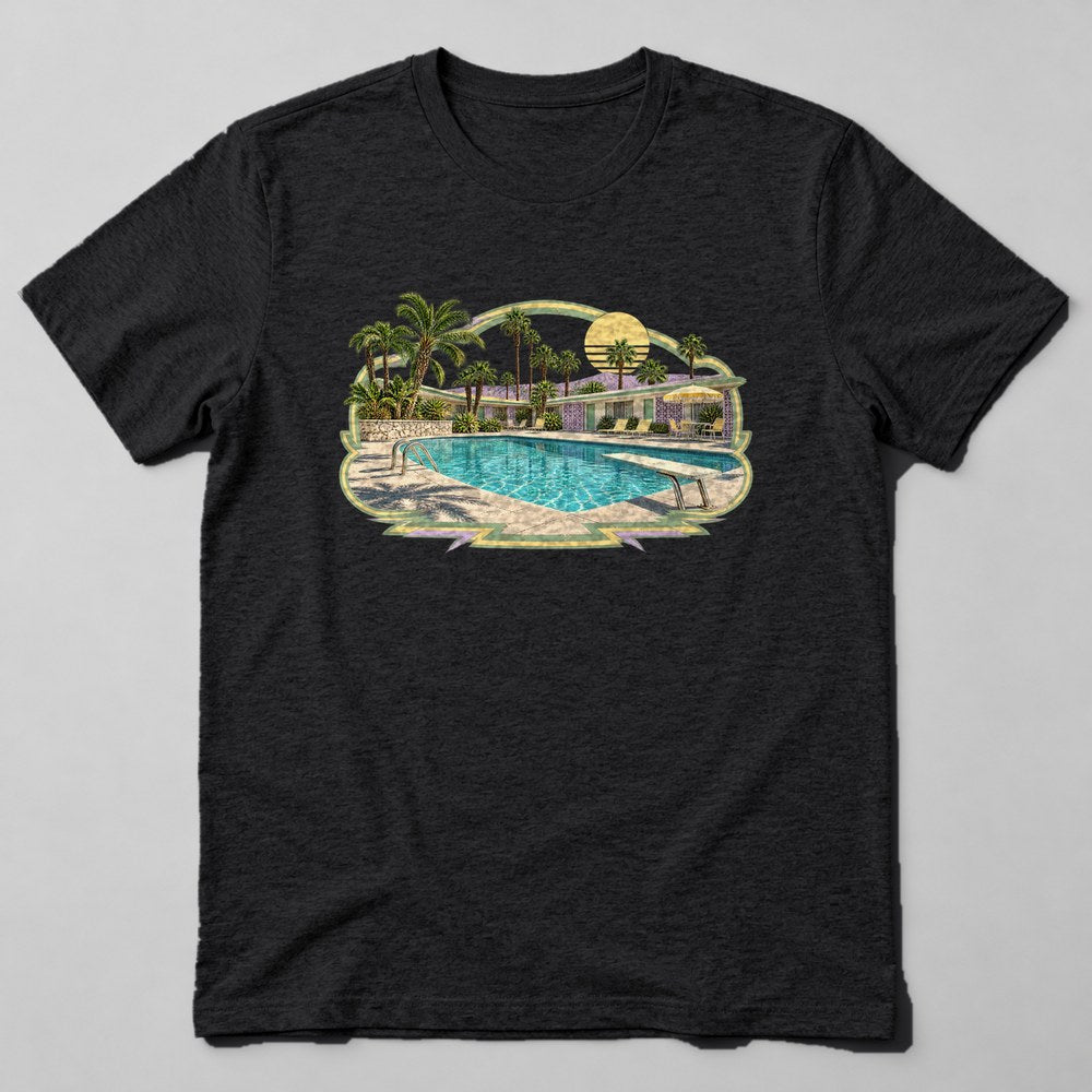 Desert Motel Pool T-Shirt in Black