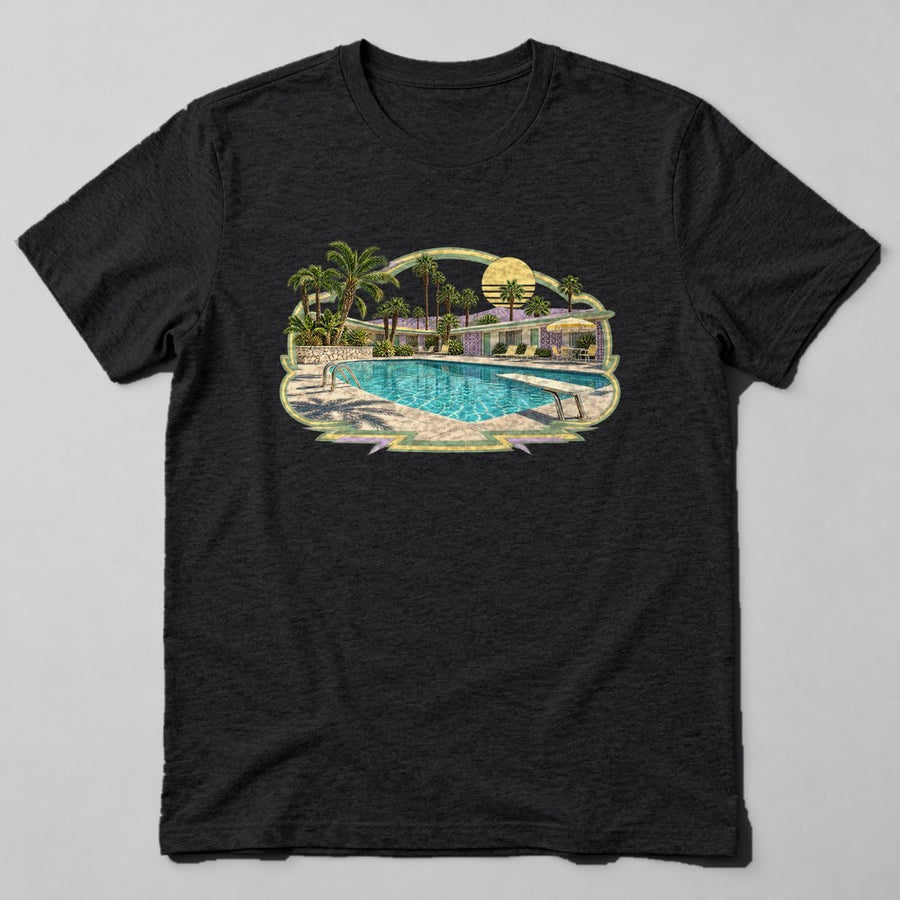 Desert Motel Pool T-Shirt in Black