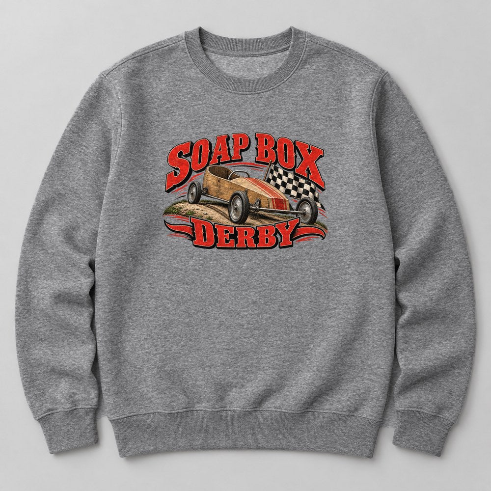 Soap Box Derby Sweatshirt in Heather Grey