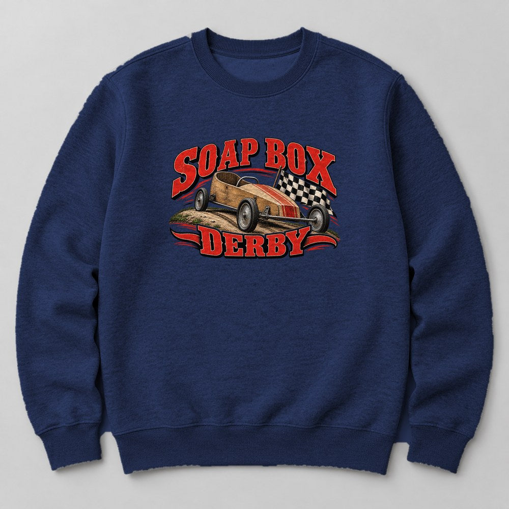 Soap Box Derby Sweatshirt in Navy