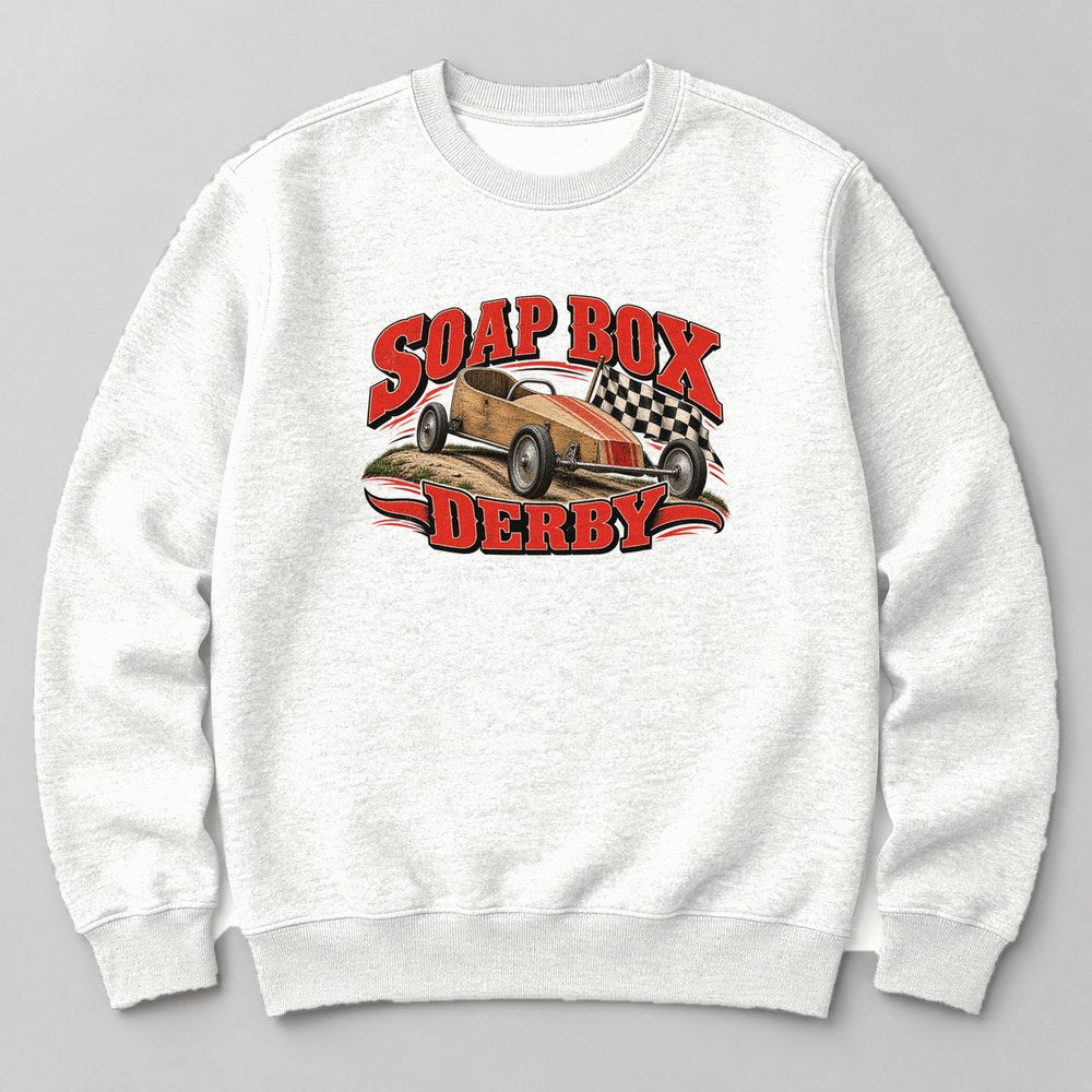 Soap Box Derby Sweatshirt in White
