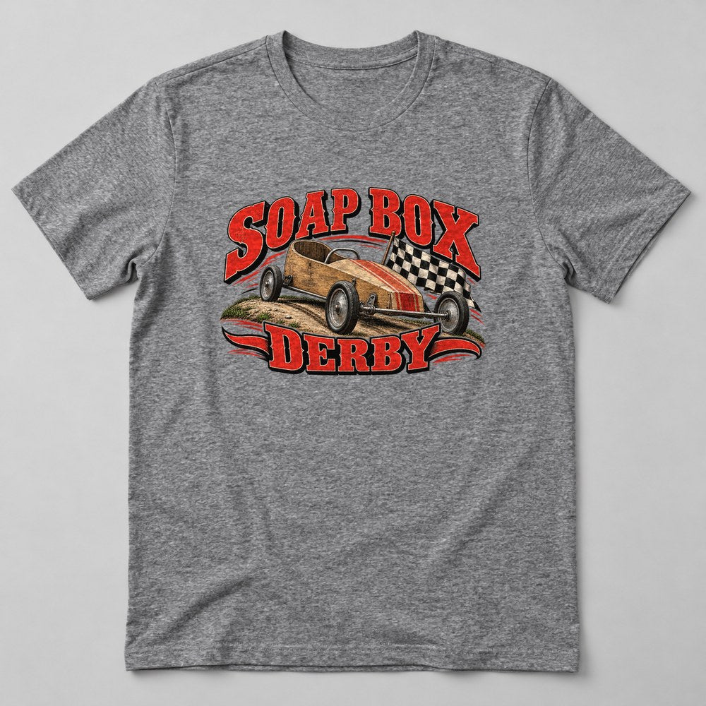 Soap Box Derby T-Shirt in Heather Grey