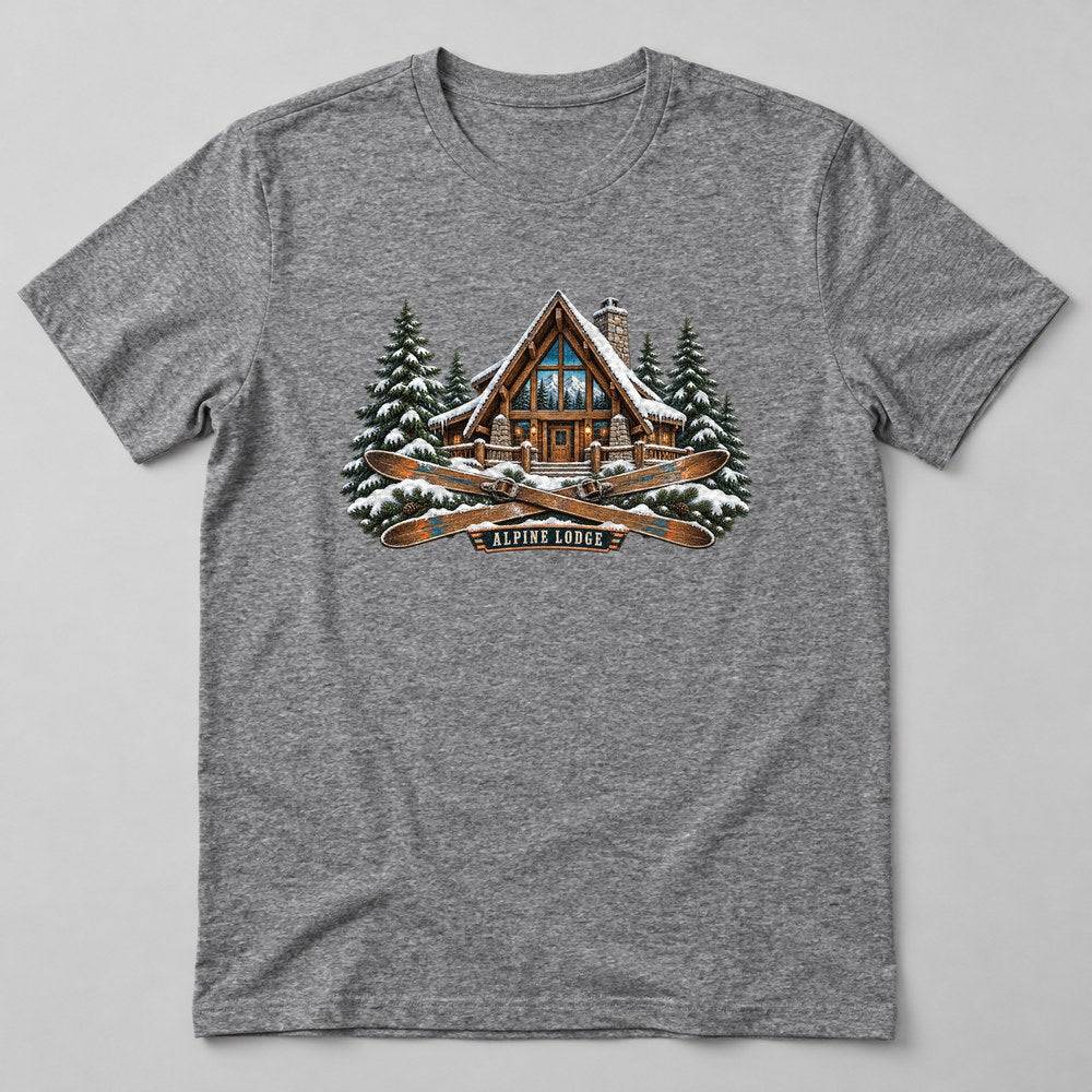 Alpine Lodge T-Shirt in Heather Grey