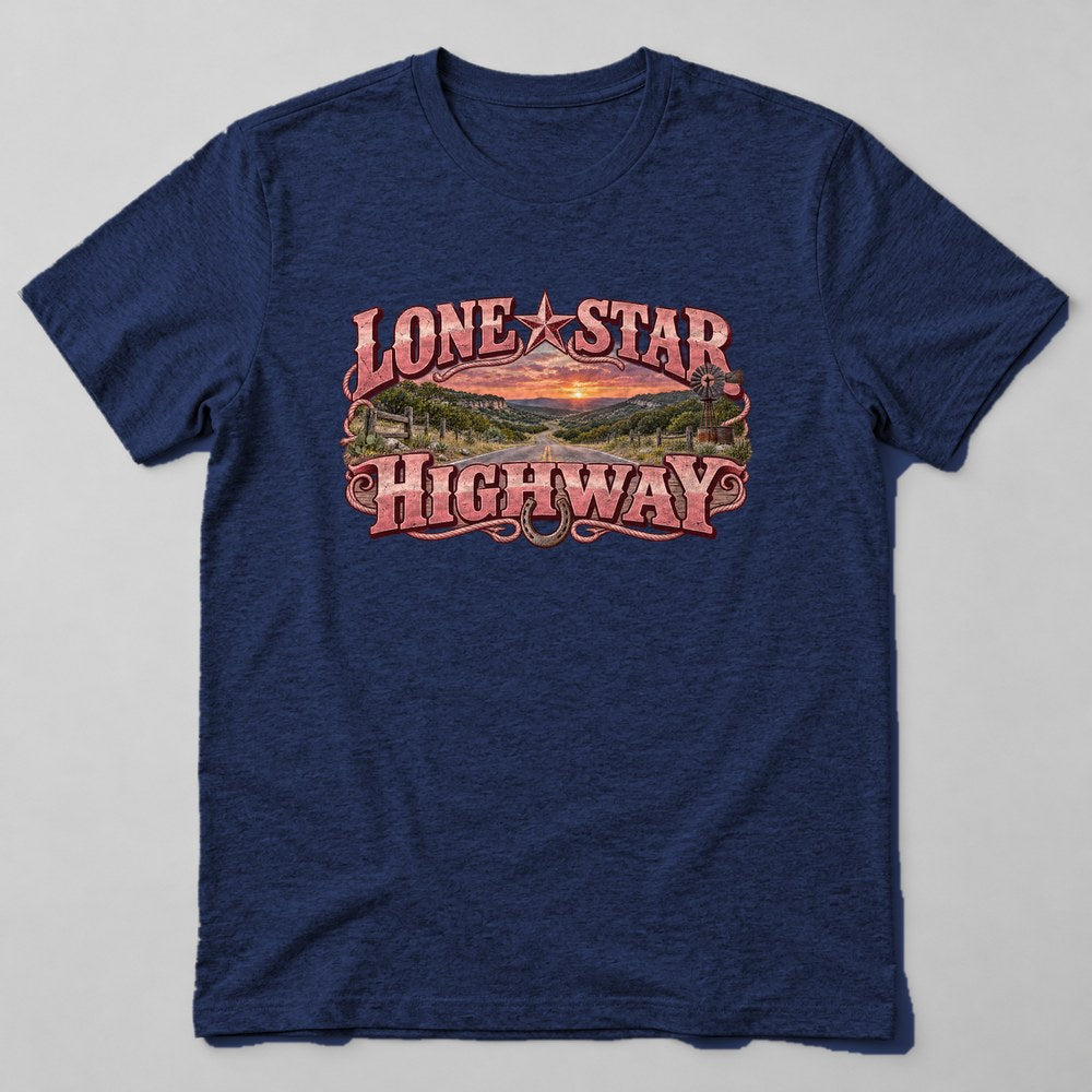 Lone Star Highway T-Shirt in Navy