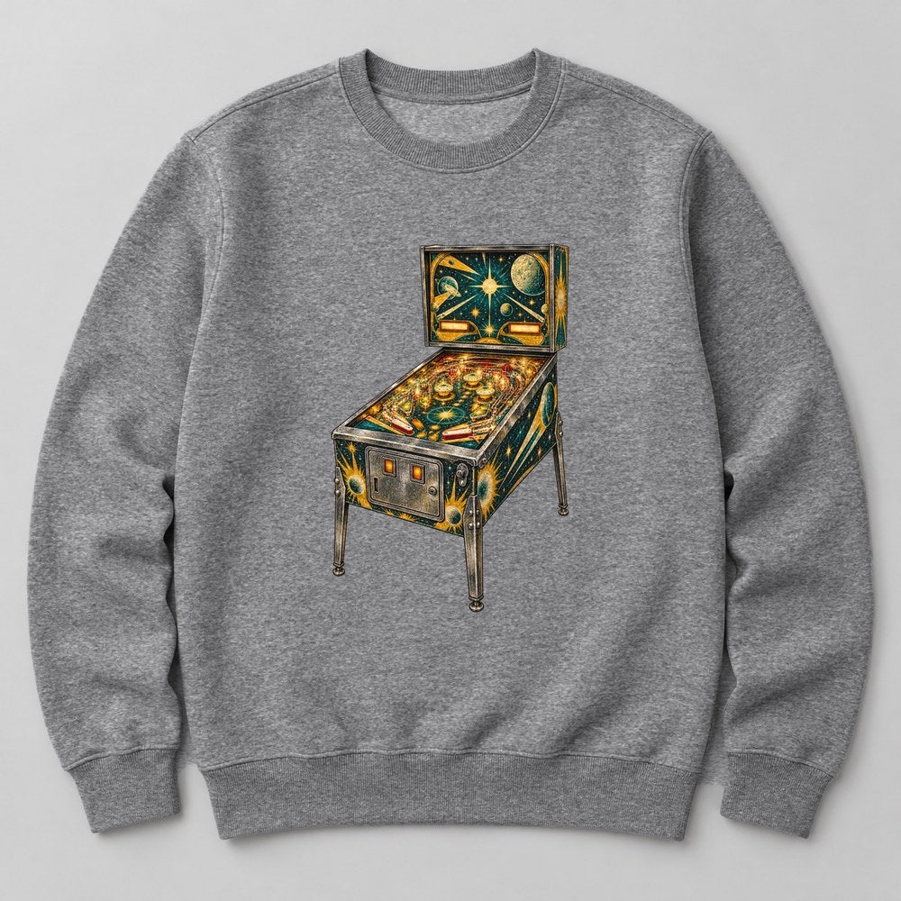 Vintage Pinball Sweatshirt in Heather Grey
