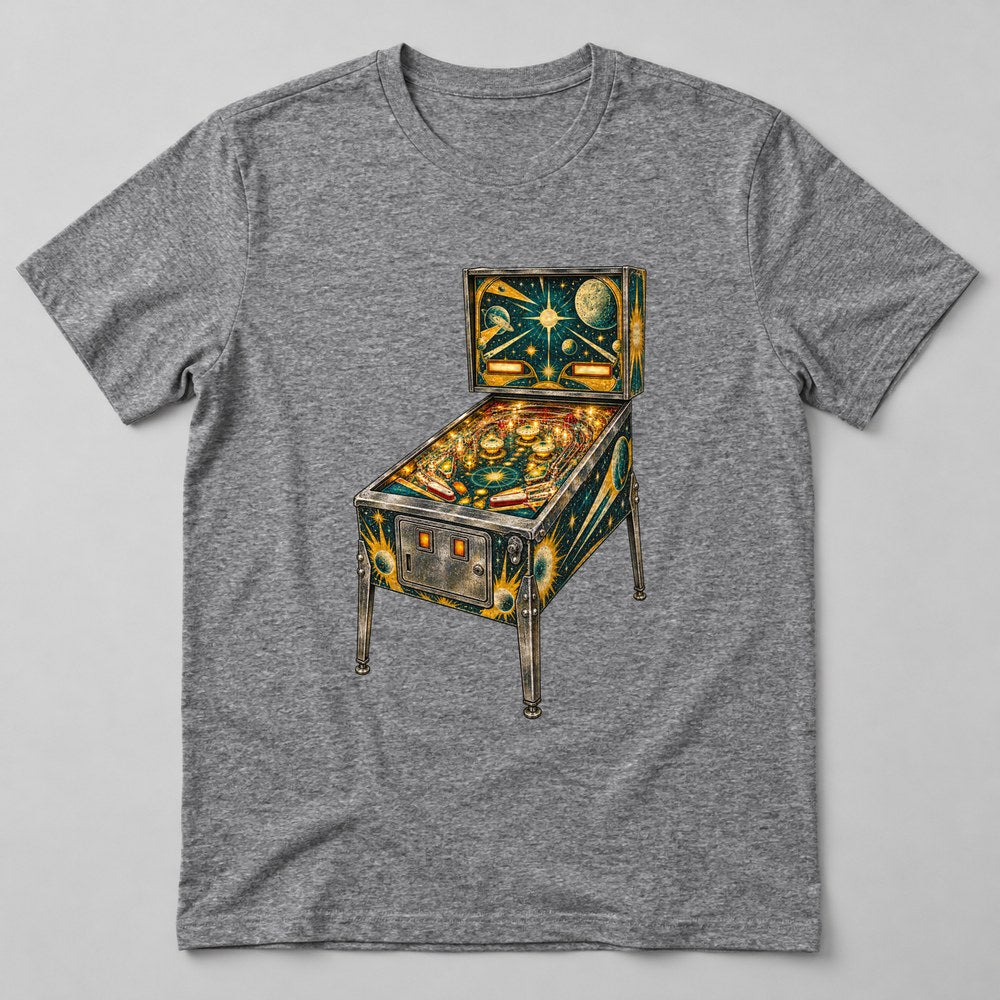Vintage Pinball T-Shirt in Heather Grey