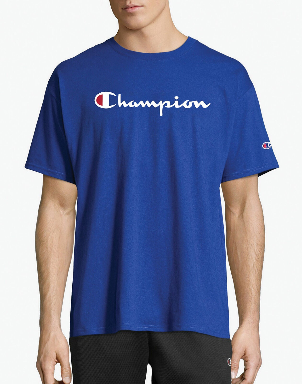 Champion Men's Classic Script Graphic Short Sleeve T-Shirt, Standard Fit, Script Logo