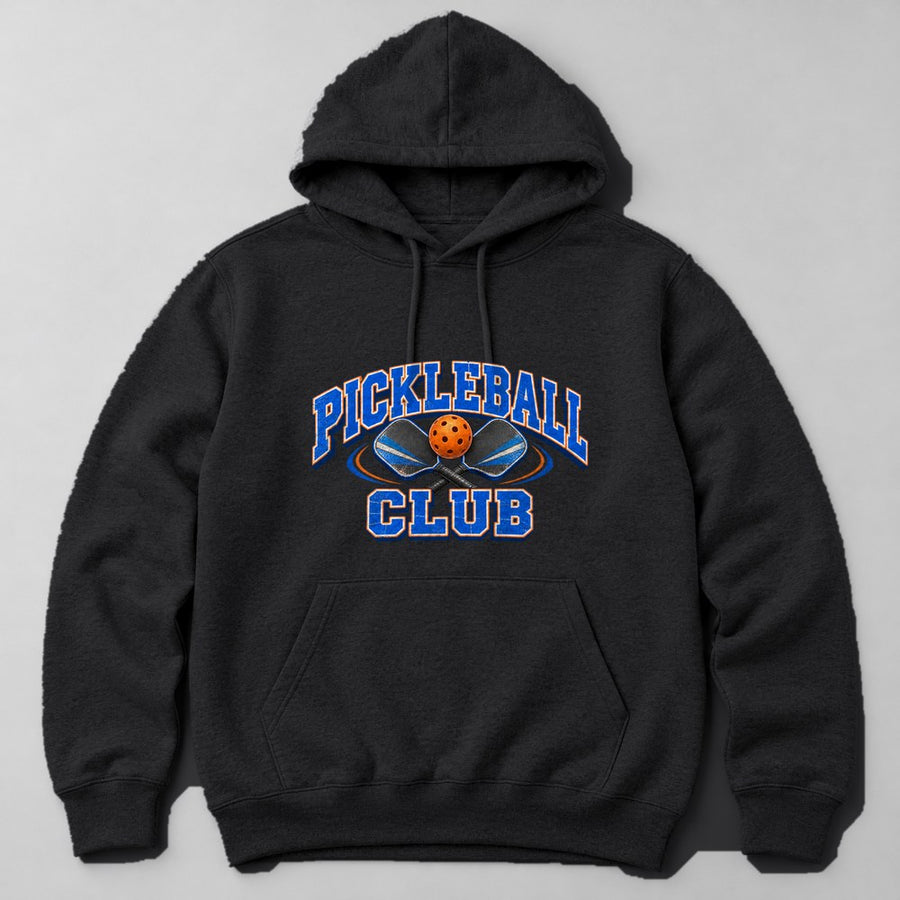 Pickleball Club Hoodie in Black