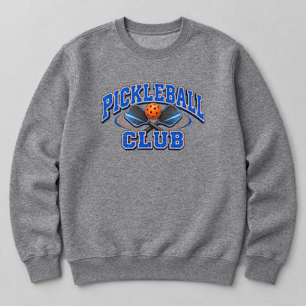 Pickleball Club Sweatshirt in Heather Grey