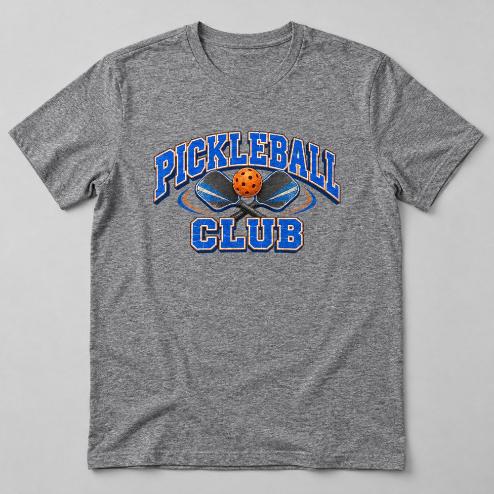 Pickleball Club T-Shirt in Heather Grey