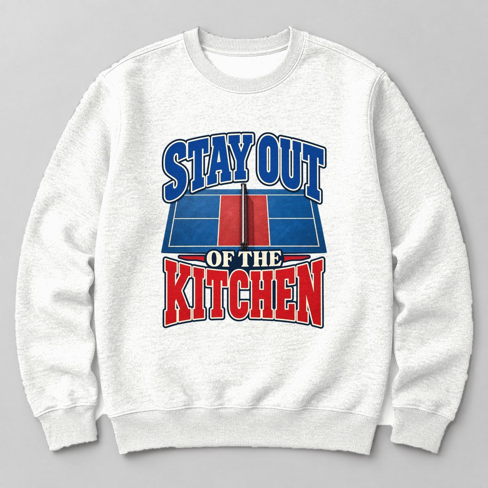 Stay Out of the Kitchen Sweatshirt in White