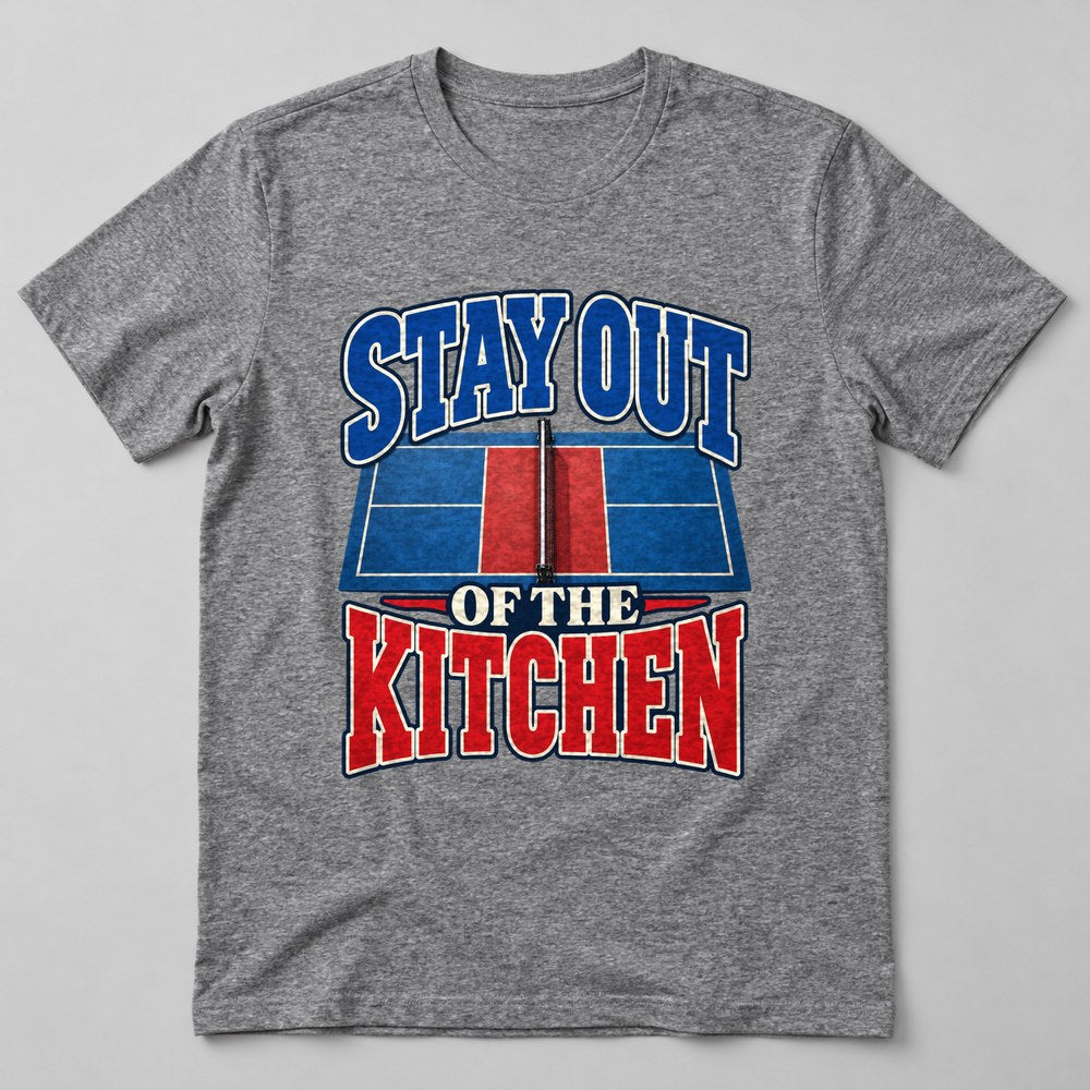 Stay Out of the Kitchen T-Shirt in Heather Grey