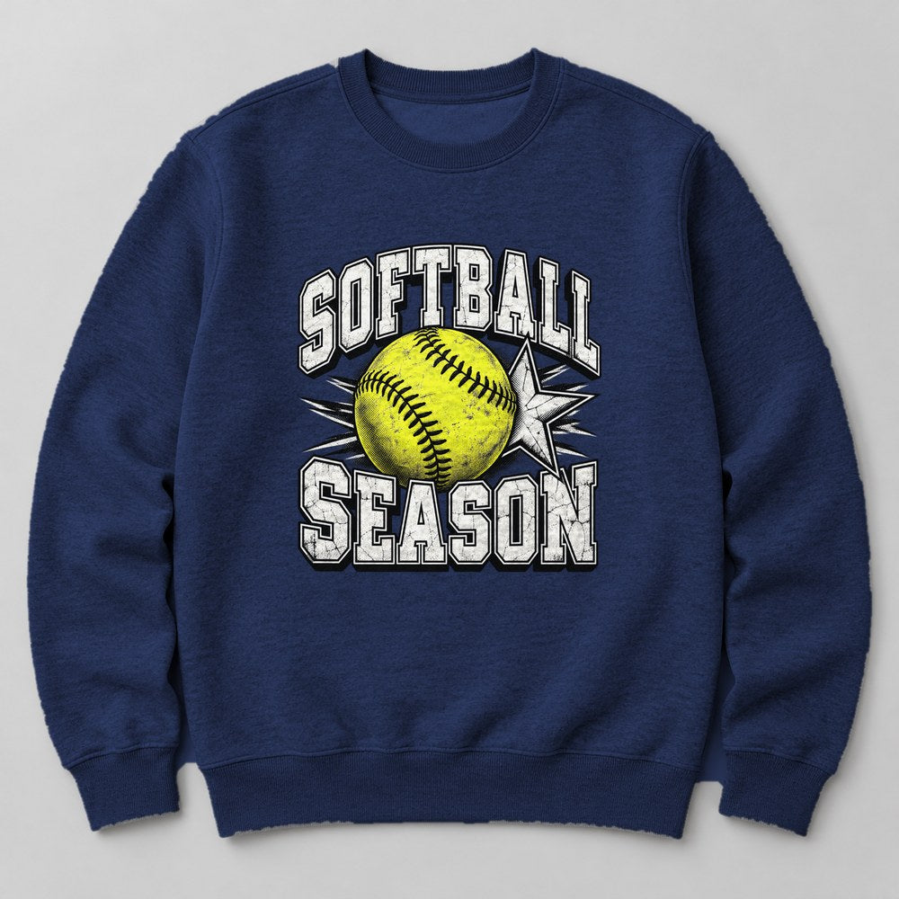 Softball Season Sweatshirt in Navy
