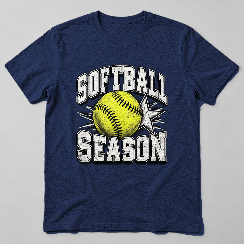 Softball Season T-Shirt in Navy