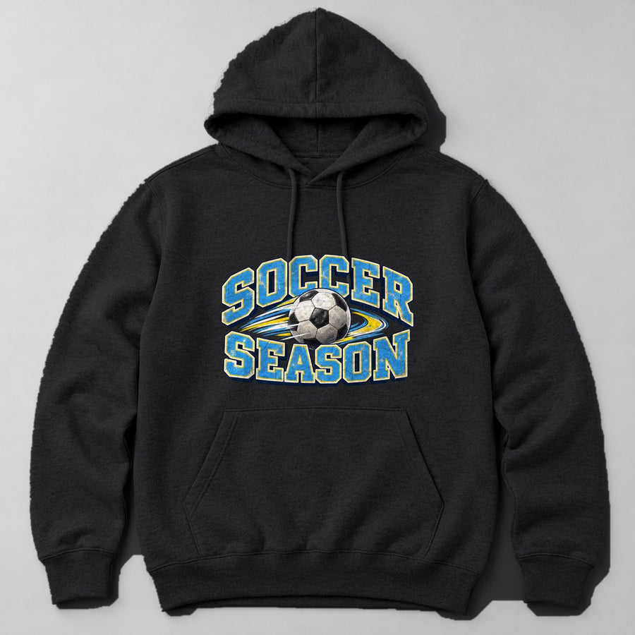 Soccer Season Hoodie in Black