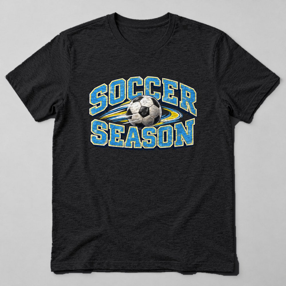 Soccer Season T-Shirt in Black